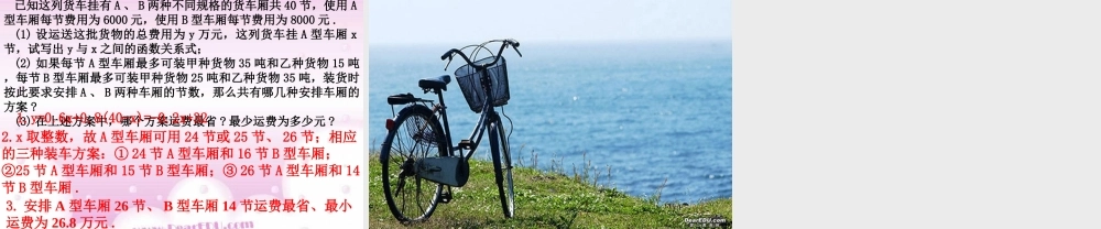 不等式(组)中考数学复习课件 华东师大版 课件