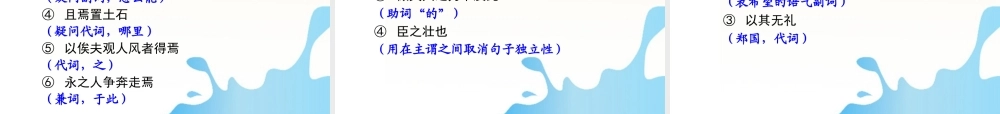 广东省深圳市宝安区一中高三语文 必修一知识梳理复习课件