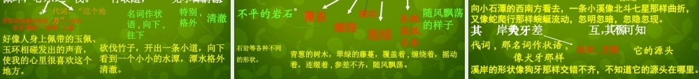 八年级语文上册 16 小石潭记课文分析课件 苏教版 课件