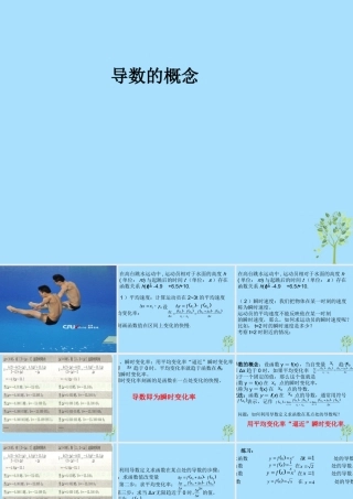 山西省忻州市高考数学 专题 导数概念复习课件