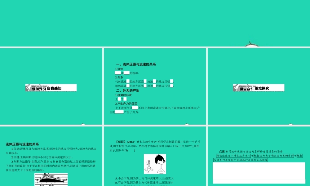 八年级物理下册 9.4 流体压强与流速的关系课件 (新版)新人教版 课件-2