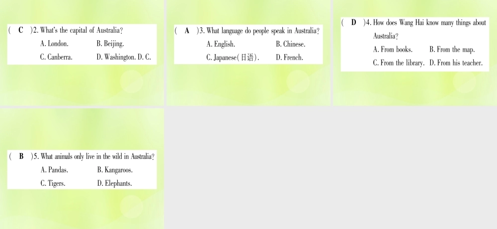 七年级英语上册 Unit 8 Countries around the World Lesson 48 English Speaking Countries课件 (新版)冀教版 课件