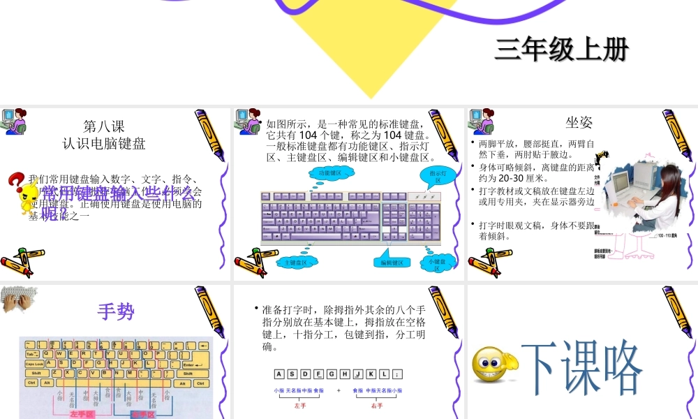 5信息技术《认识电脑键盘》