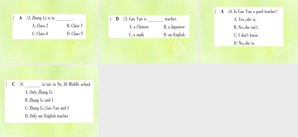 七年级英语上册 Unit 1 School and Friends Lesson 2 Teacher and Students课件 (新版)冀教版 课件