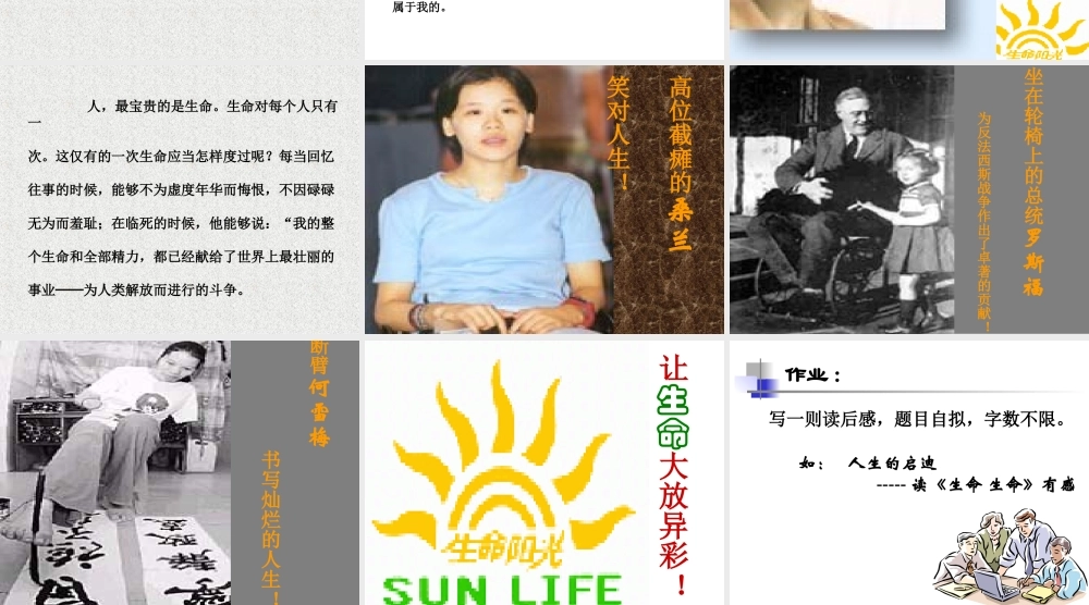 七年级语文生命 生命课件1 新课标 人教版 课件