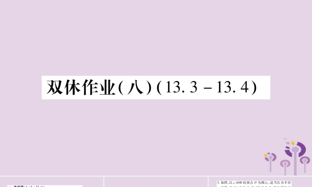 八年级数学上册 双休作业(八)课件 (新版)华东师大版 课件