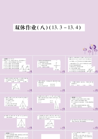 八年级数学上册 双休作业(八)课件 (新版)华东师大版 课件