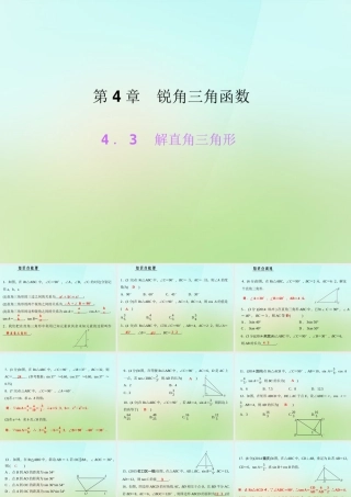 九年级数学上册 43 解直角三角形习题课件 (新版)湘教版 课件