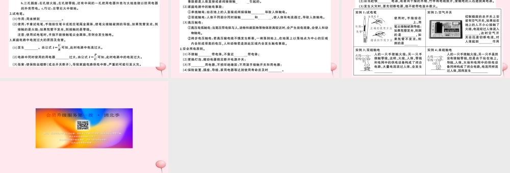 九年级物理全册 第6讲 家庭电路 安全用电习题课件(新版)新人教版 课件