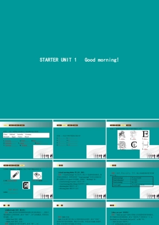七年级英语上册 Starter Unit 1 Good morning课件 (新版)人教新目标版 课件