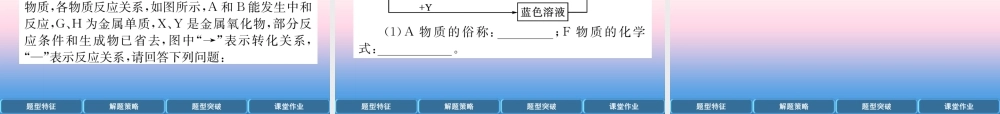 中考化学复习 第2编 重点专题突破篇 专题突破4 推断题(框图型)(精讲)课件