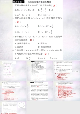 九年级数学上册 第21章 热点训练课件 (新版)新人教版 课件
