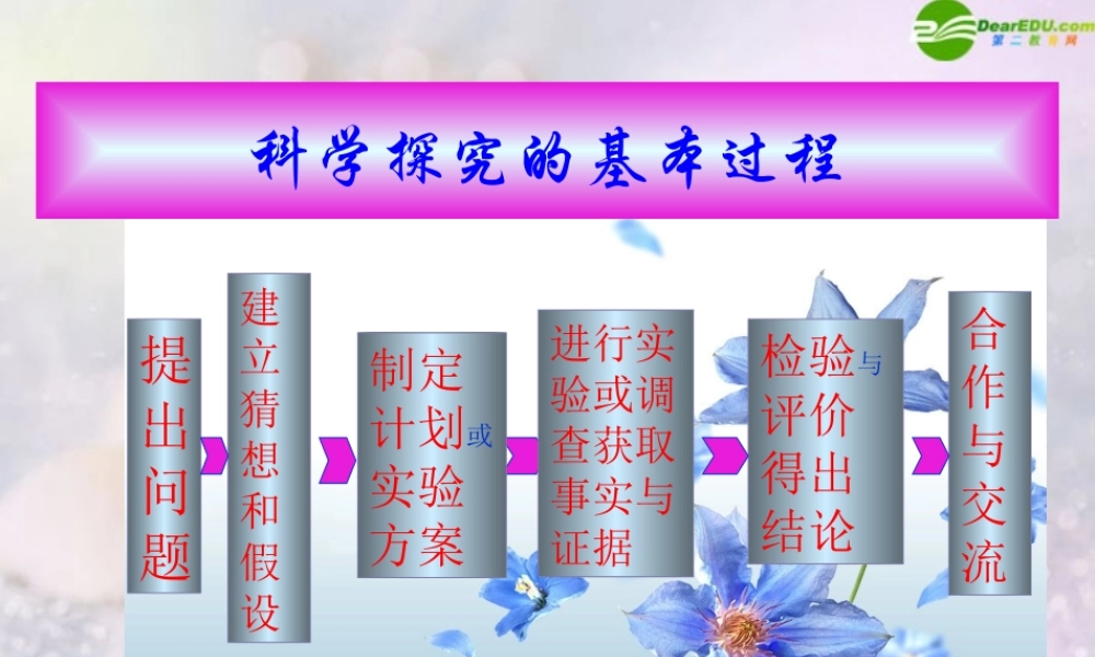 七年级科学上册 科学探究的基本过程课件 浙教版 课件