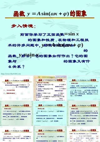 人教版高一数学y=Asinwxb的图象和性质 课件