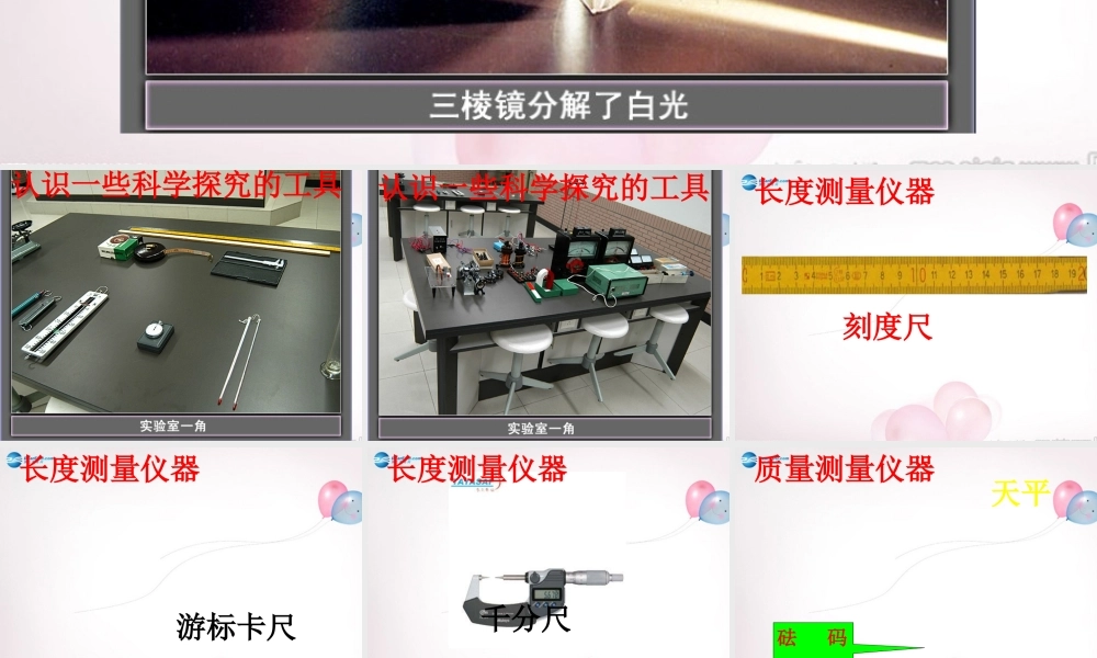 八年级物理上册 认识科学探究工具课件 (新版)教科版 课件