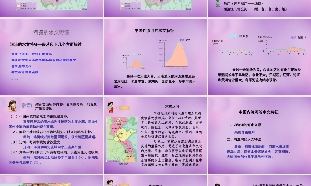 八年级地理上册 2.3(河流)课件1 新人教版 课件