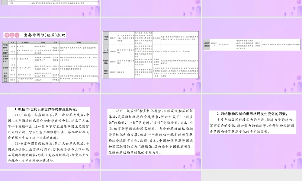 中考历史 中考十大专题破解策略 专题复习(六)世界格局 变幻莫测—近现代国际关系的演变课件
