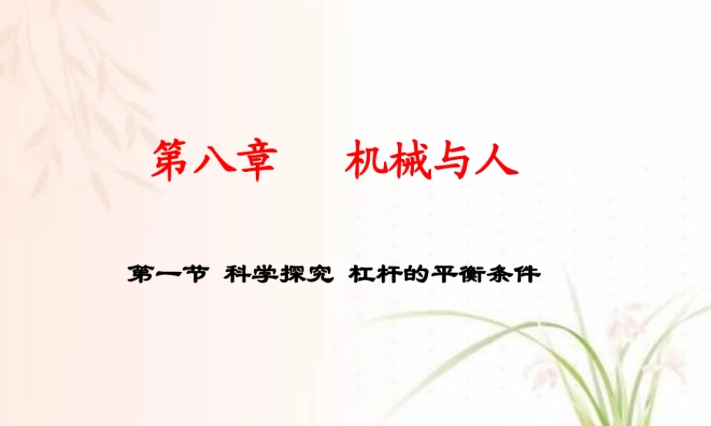 初三物理杠杆课件