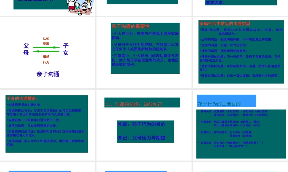 亲子沟通的态度与技巧