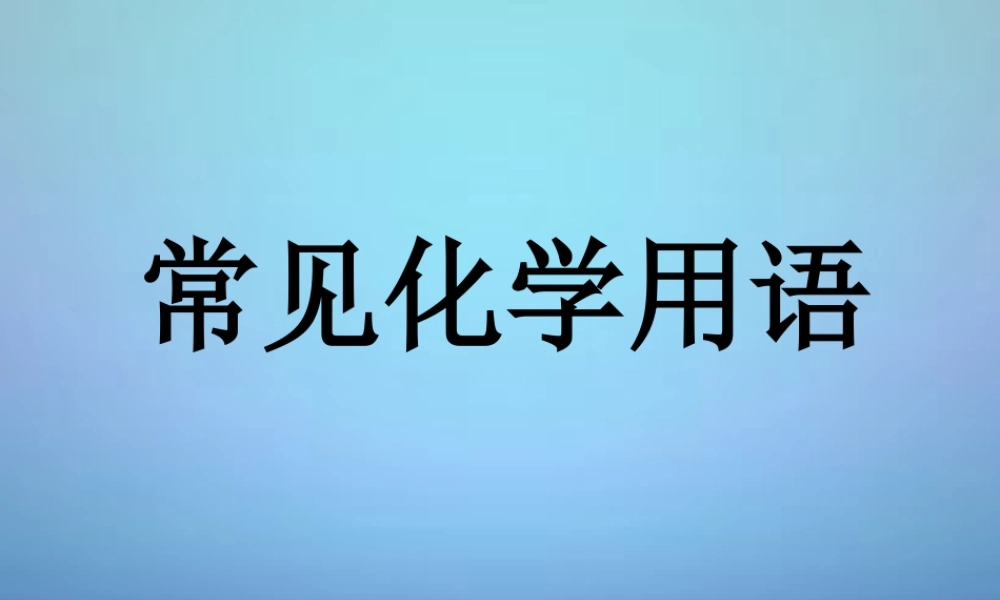 中考化学 常用化学用语复习课件 新人教版 课件