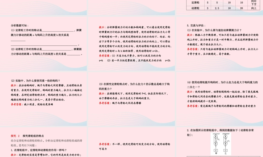 八年级物理下册 第十二章 第2节 滑轮课件 (新版)新人教版 课件