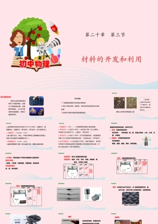 九年级物理全册 材料的开发和利用课件(新版)沪科版 课件