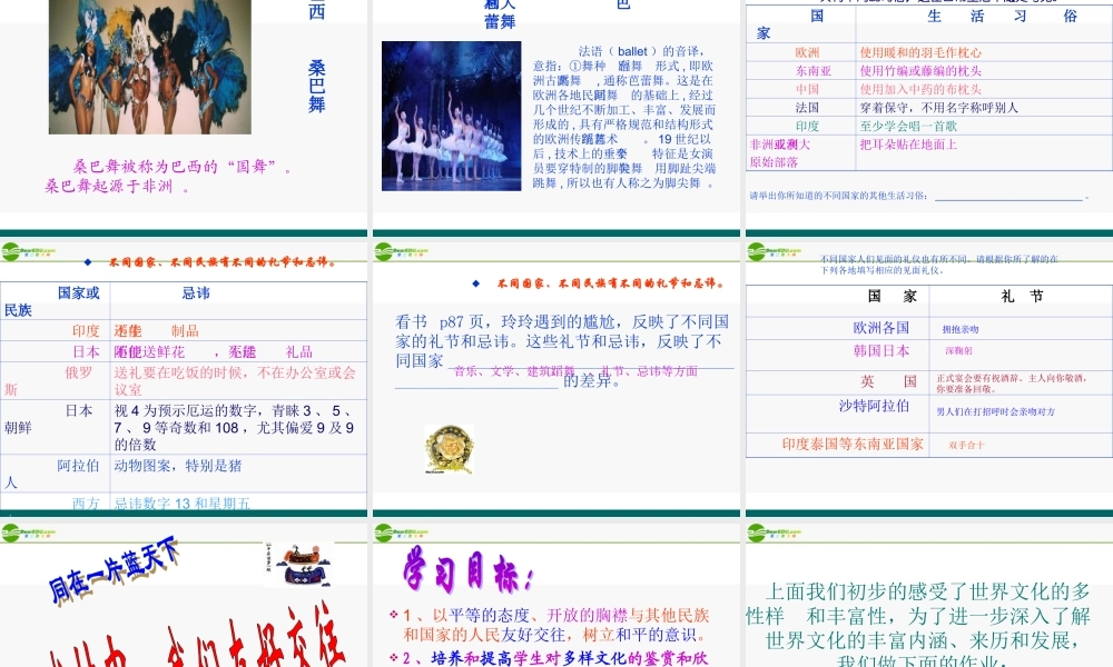 八年级政治上册 地球村中，我们友好交往课件 陕教版 课件