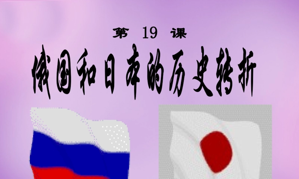 中学九年级历史上册 19 俄国、日本的历史转折课件 新人教版 课件