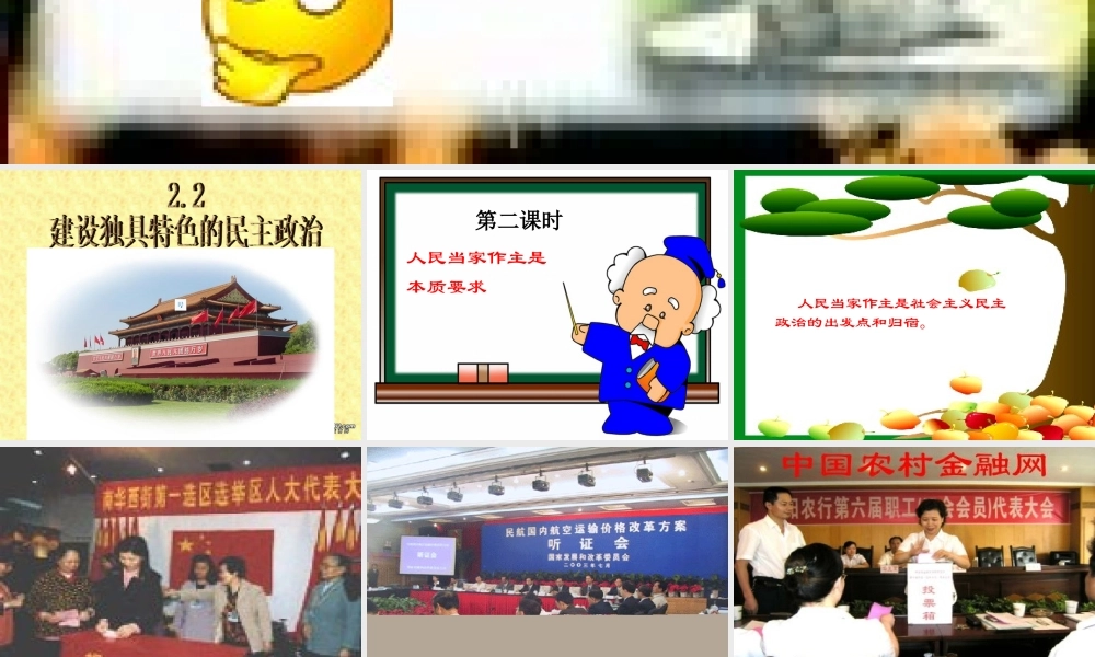 九年级政治人民当家作主是本质要求课件 粤教沪版 课件
