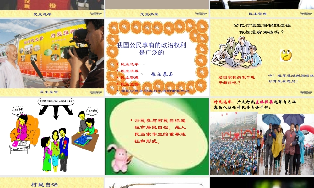 九年级政治人民当家作主是本质要求课件 粤教沪版 课件