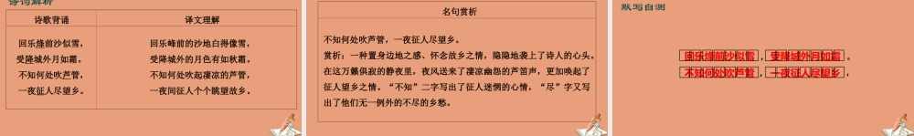 七年级语文上册 古诗词解析：夜上受降城闻笛素材