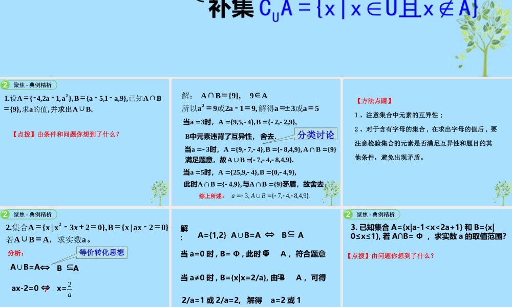 山西省忻州市高考数学 专题 集合复习课件