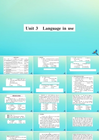 九年级英语上册 Module 1 Wonders of the world Unit 3 Language in use习题课件 (新版)外研版 课件