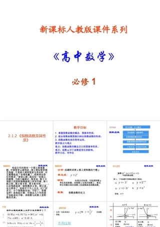 数学：212(指数函数及其性质)课件(新人教A版必修1) 高一数学： 2.1指数函数(课件) 新课标人教A版必修1