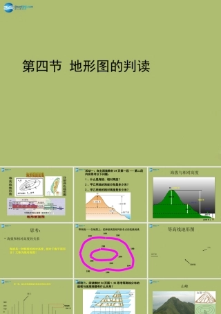 中学七年级地理上册 1.4 地形图的判读教学课件2(新版)新人教版 课件