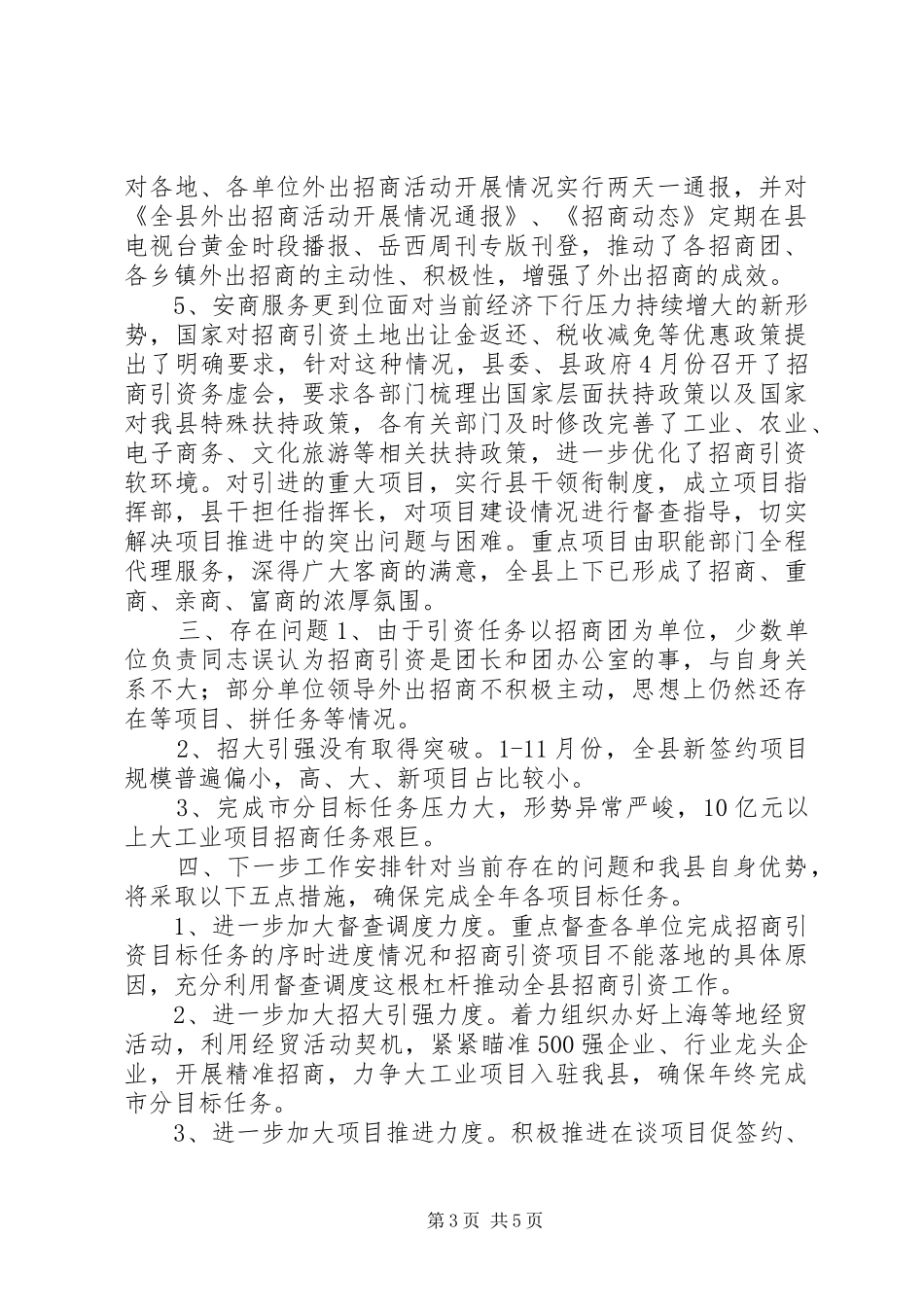 招商局XX年工作总结及XX年工作安排_第3页