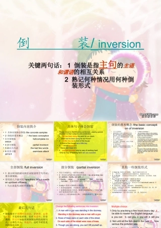 北京市高三英语语法专题 倒装 新课标 人教版 课件