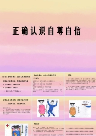 中学七年级政治下册 自尊自信课件