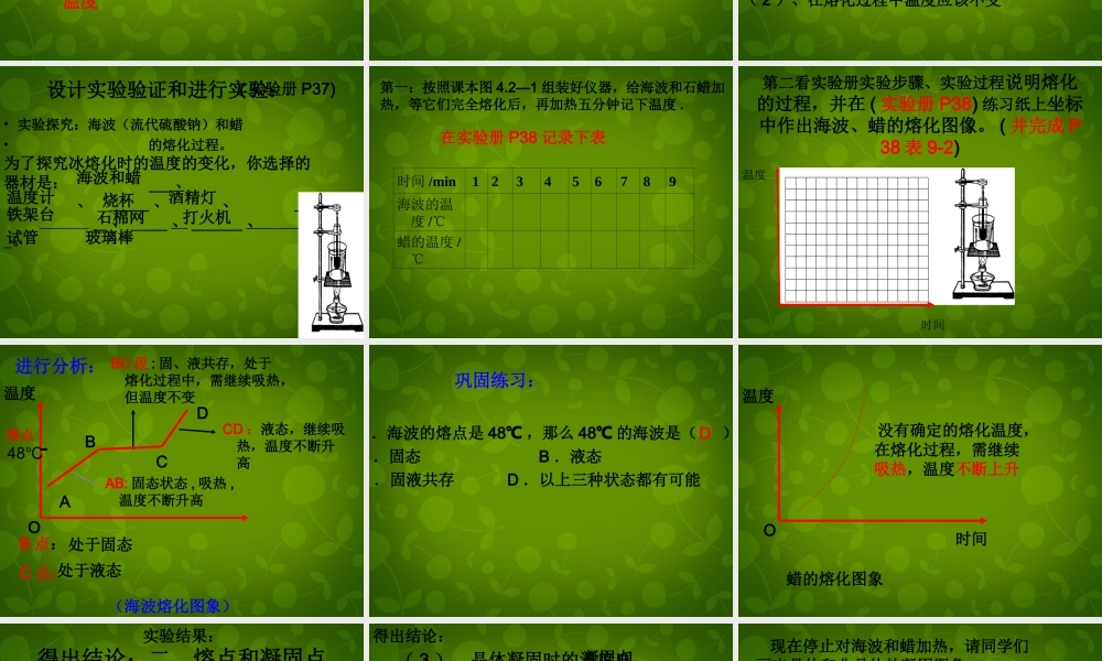 八年级物理上册 3.2 熔化和凝固课件 (新版)新人教版 课件