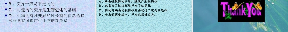 八年级生物 生物进化课件 新课标 人教版 课件