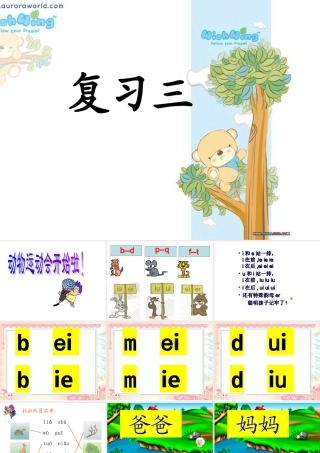 黄梦琪一年级汉语拼音复习三