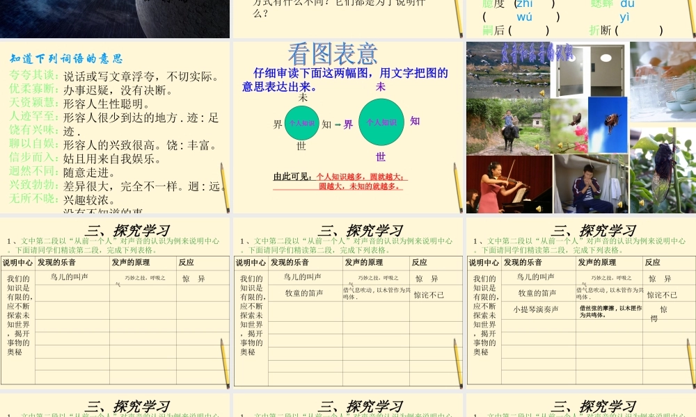 八年级语文下册 第12课(我们的知识是有限的)课件 苏教版 课件