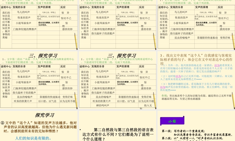 八年级语文下册 第12课(我们的知识是有限的)课件 苏教版 课件