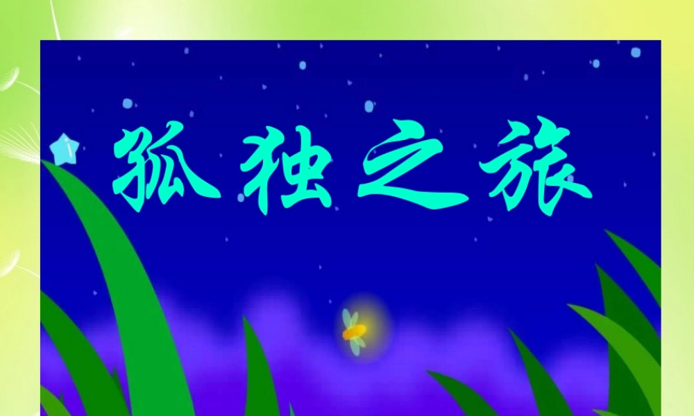 中学九年级语文上册 第10课(孤独之旅)课件 新人教版 课件