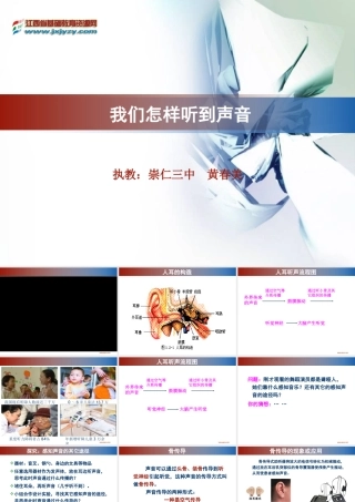 录像课课件我们怎样听到声音