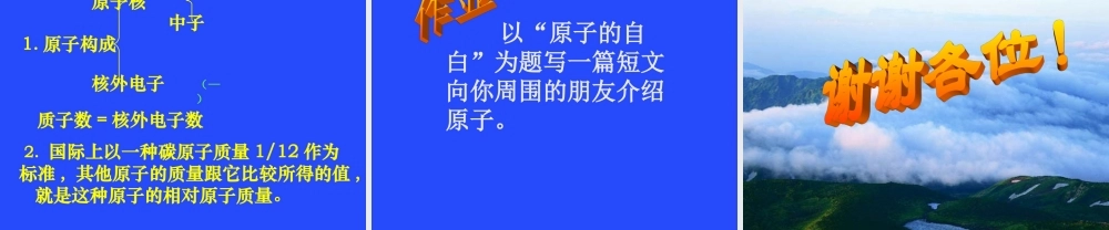 初三化学原子的构成课件 人教版 课件