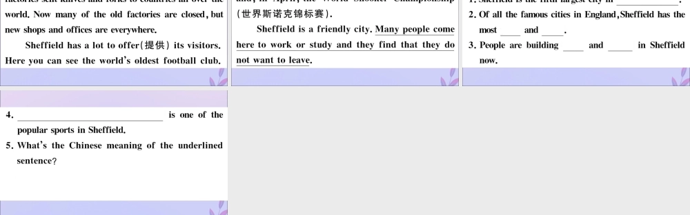 七年级英语下册 Module 7 My past life Unit 3 Language in use习题课件 (新版)外研版 课件