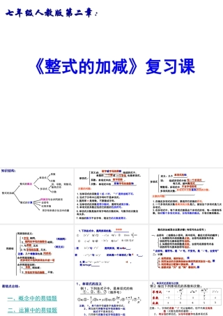 整式的加减复习课