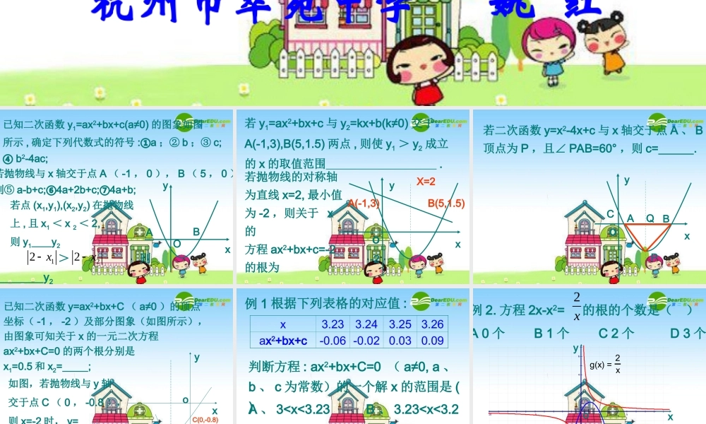 新建 Microsoft PowerPoint 演示文稿 九年级数学 二次函数复习 课件 青岛版
