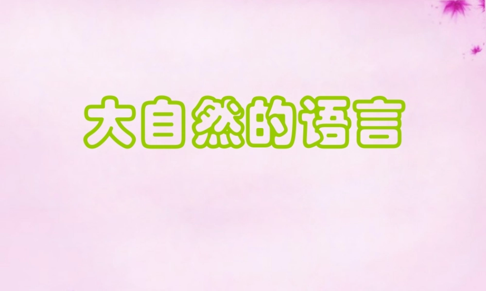 八年级语文上册 16 大自然的语言课件4 (新版)新人教版 课件
